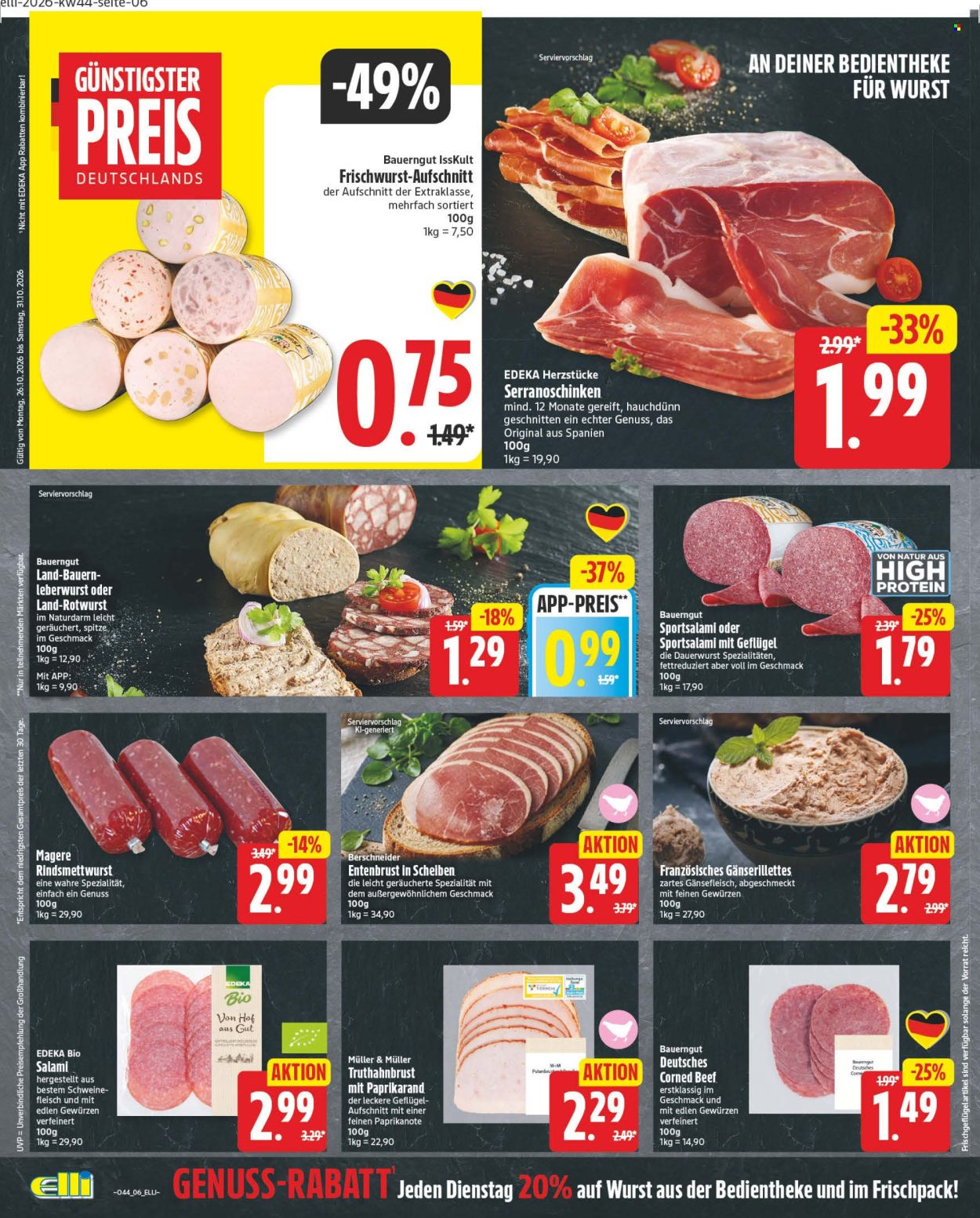 Edeka Prospekte  - 26.10.2026 - 31.10.2026. Seite 6