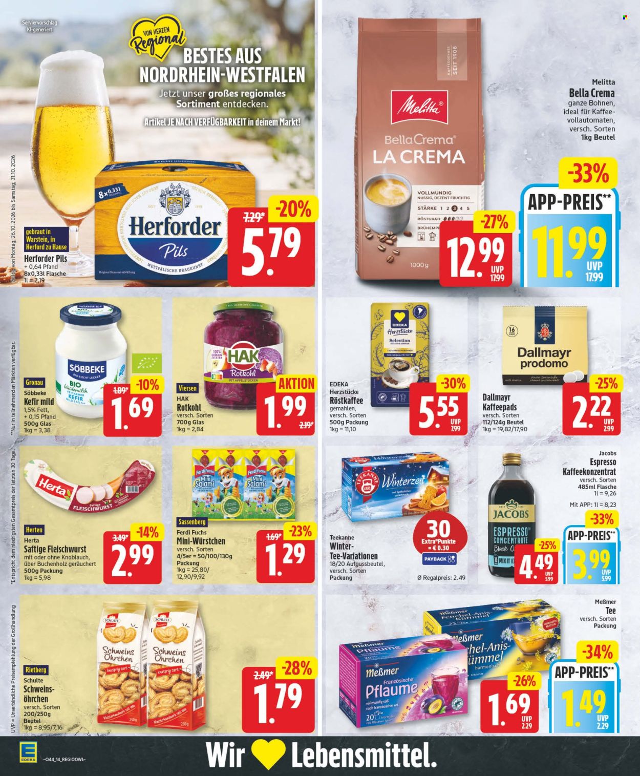 Edeka Prospekte  - 26.10.2026 - 31.10.2026. Seite 14