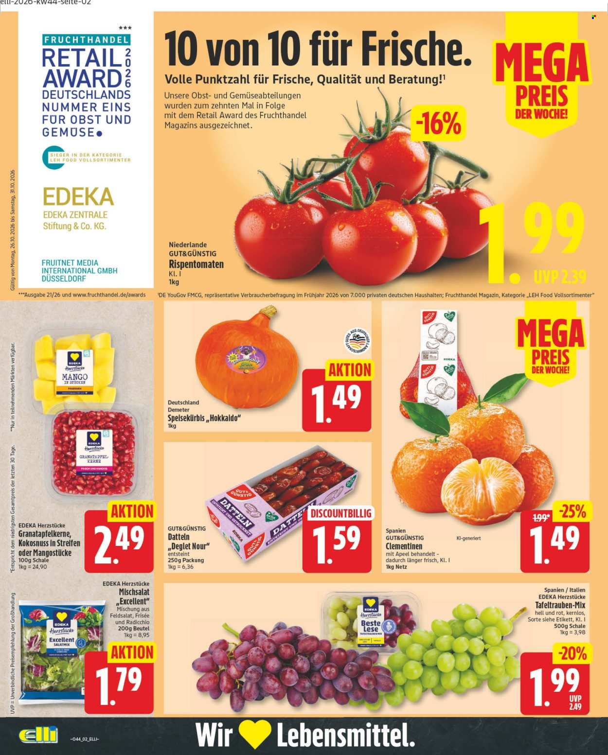 Edeka Prospekte  - 26.10.2026 - 31.10.2026. Seite 2