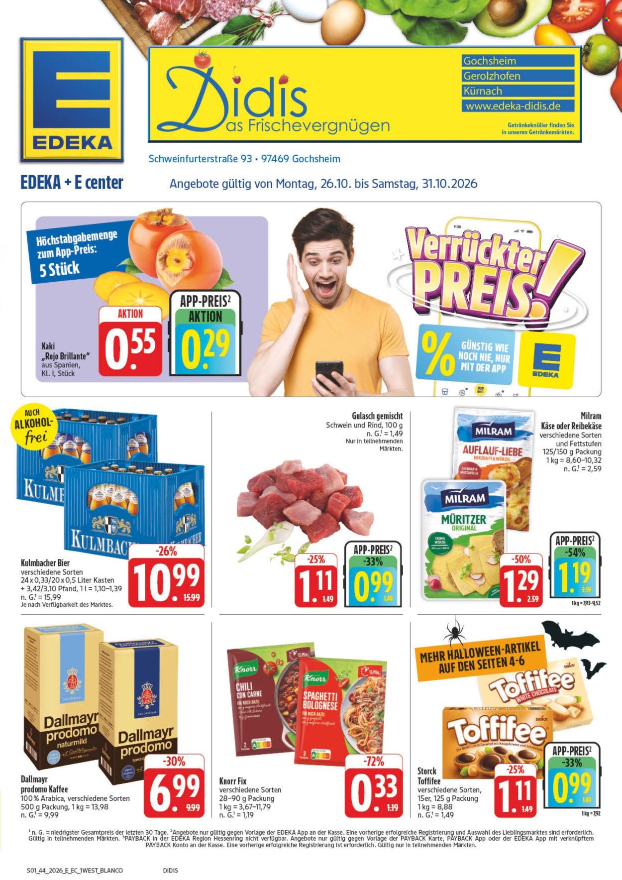Edeka Prospekte  - 26.10.2026 - 31.10.2026. Seite 1