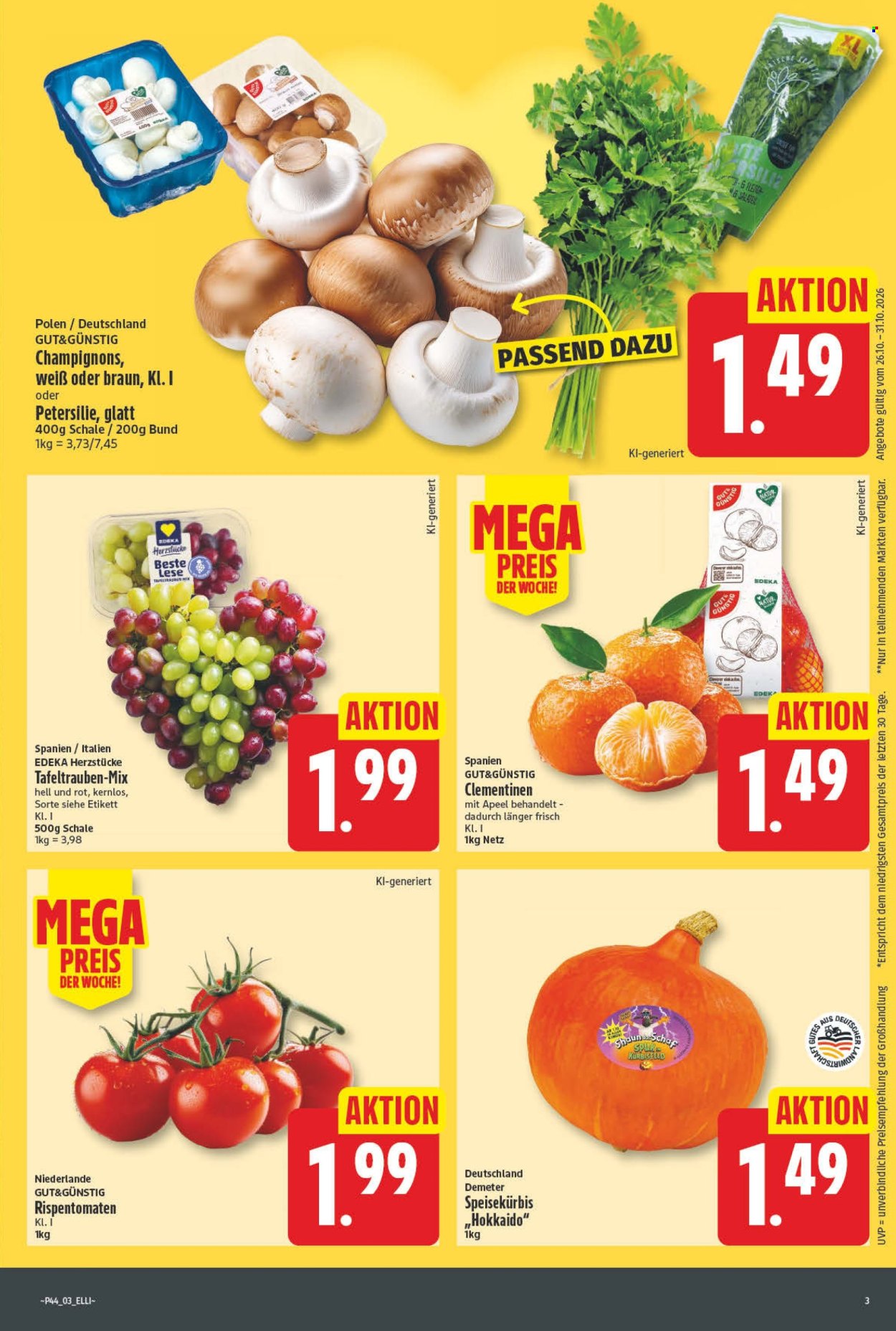 Edeka Prospekte  - 26.10.2026 - 31.10.2026. Seite 3