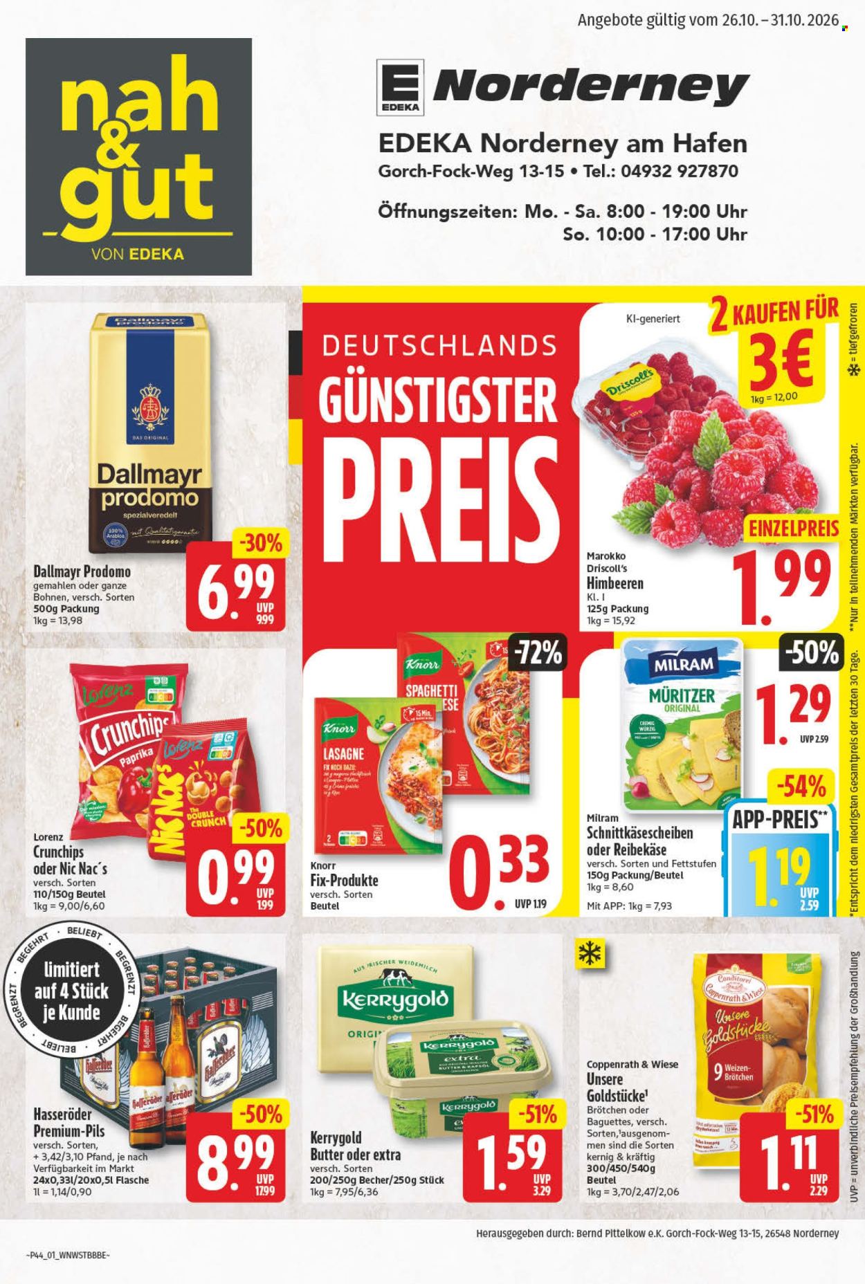 Edeka Prospekte  - 26.10.2026 - 31.10.2026. Seite 1