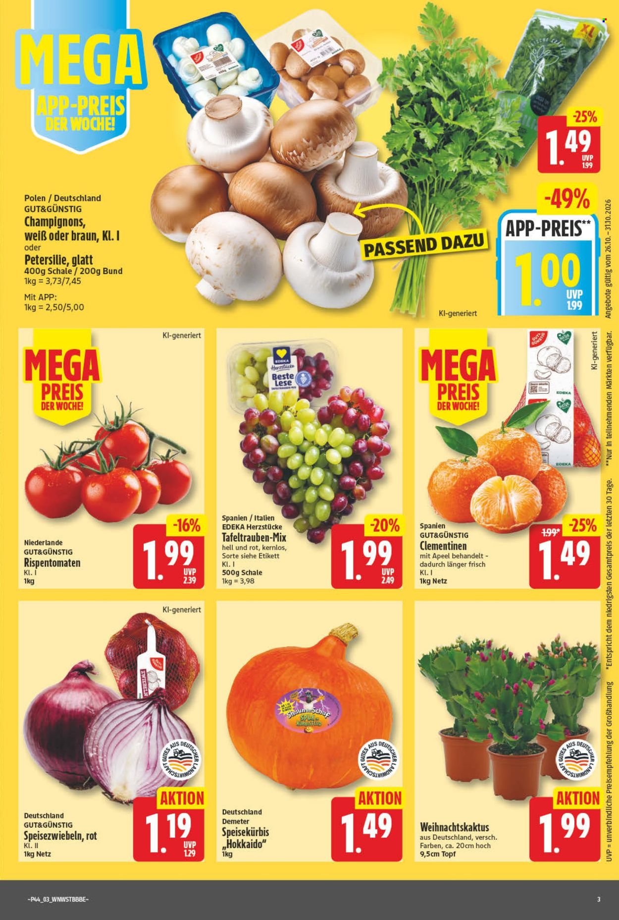 Edeka Prospekte  - 26.10.2026 - 31.10.2026. Seite 3