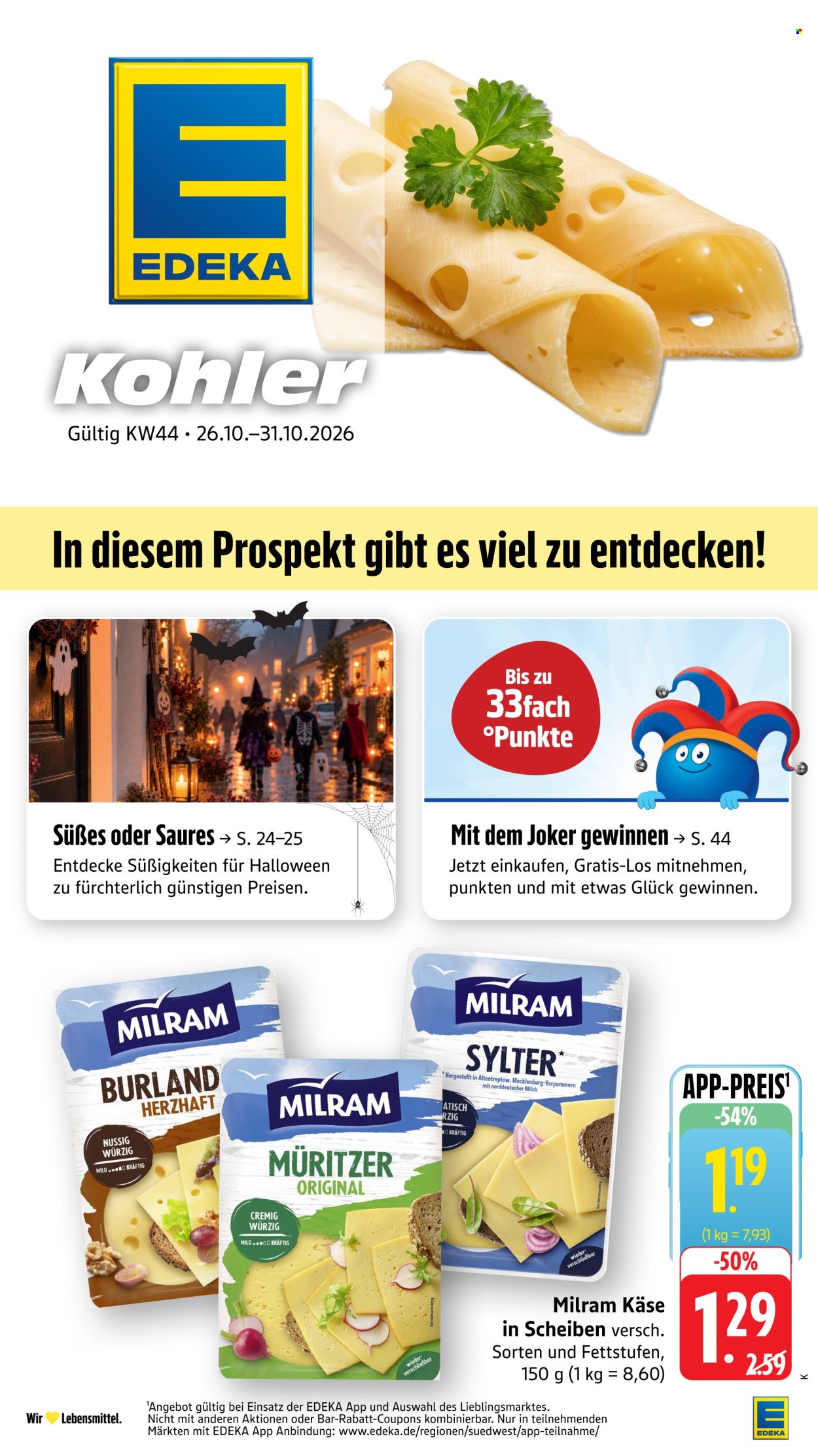 Edeka Prospekte  - 26.10.2026 - 31.10.2026. Seite 1