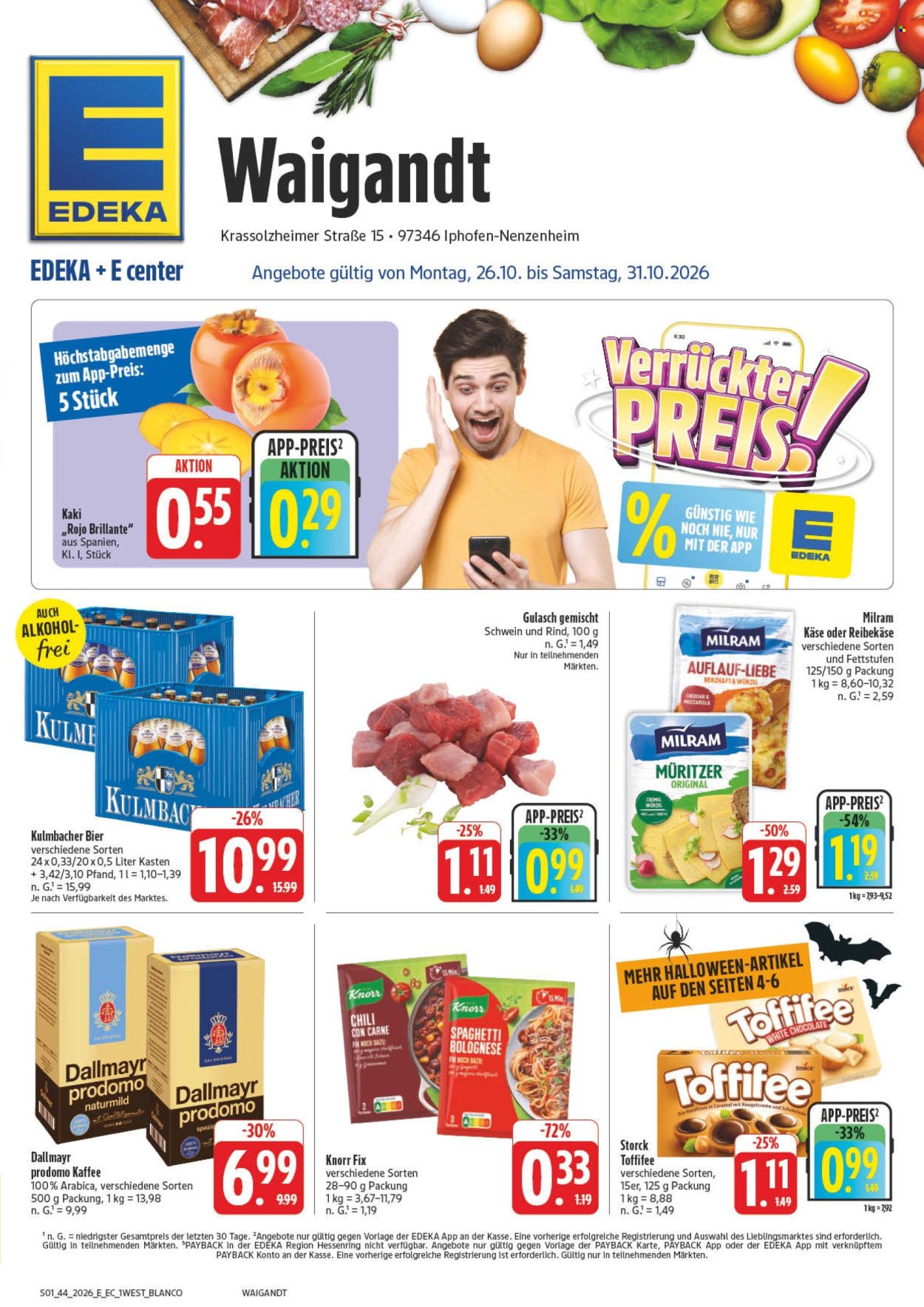Edeka Prospekte  - 26.10.2026 - 31.10.2026. Seite 1