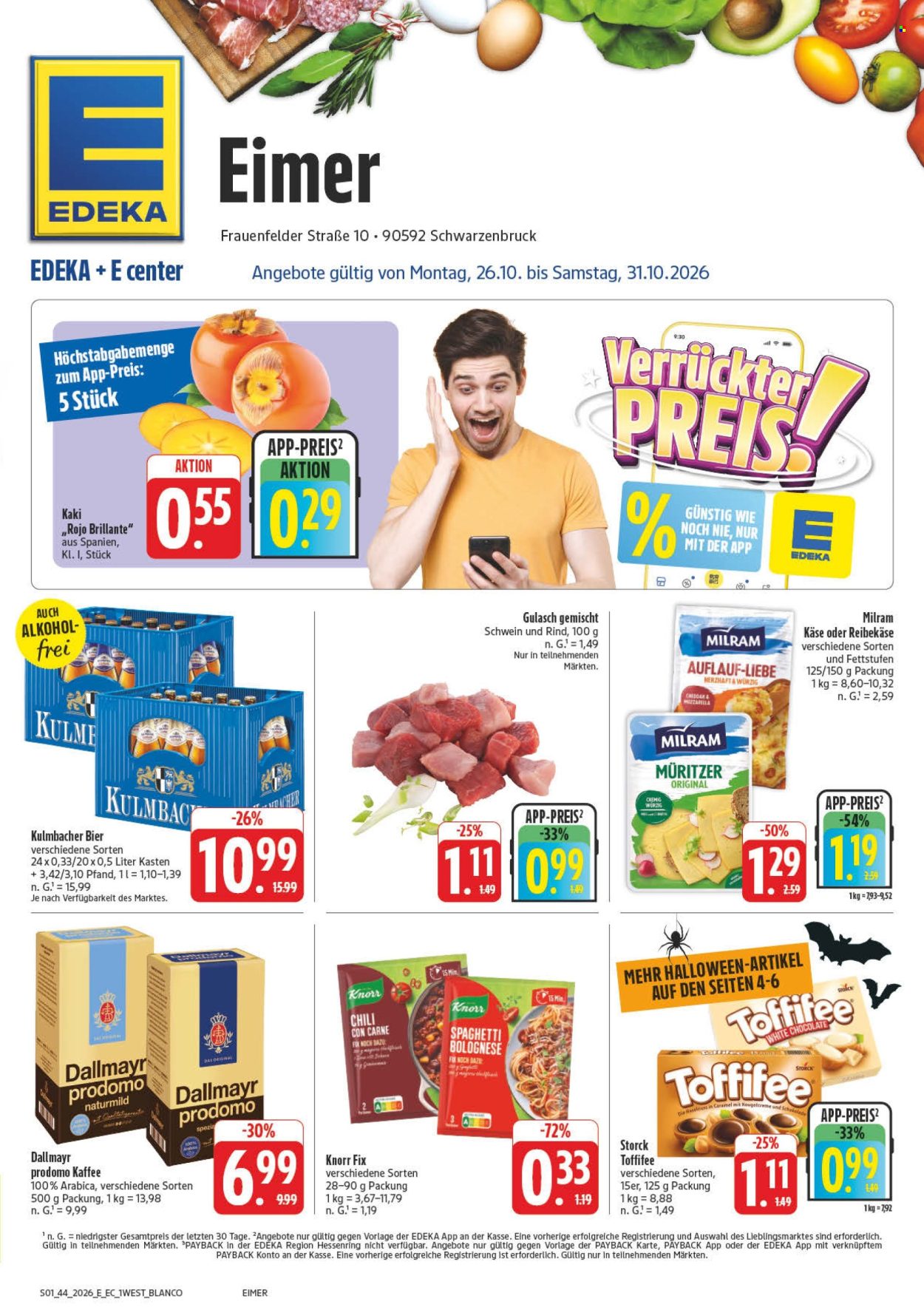 Edeka Prospekte  - 26.10.2026 - 31.10.2026. Seite 1