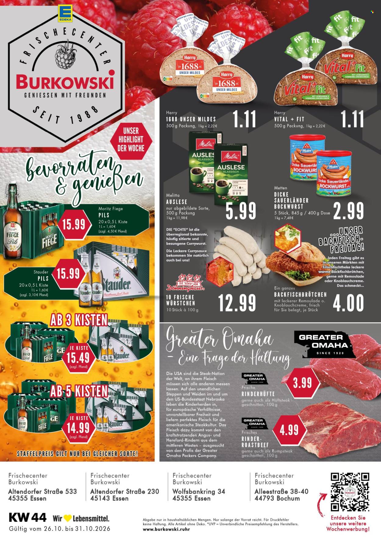 E center Prospekte  - 26.10.2026 - 31.10.2026. Seite 1