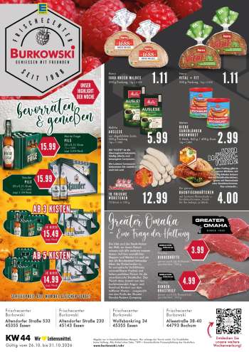 Prospekte E center - 26.10.2026 - 31.10.2026.