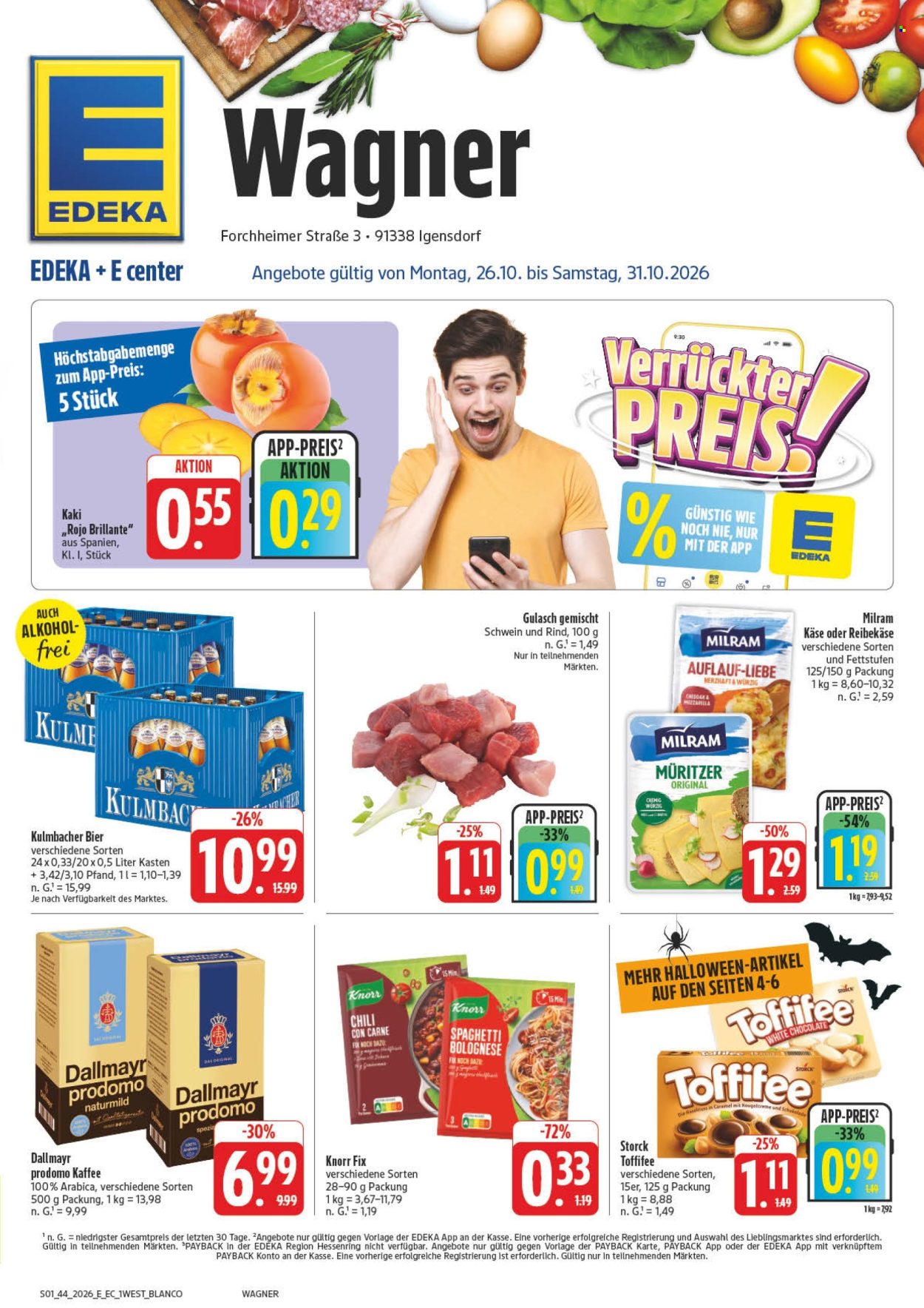 Edeka Prospekte  - 26.10.2026 - 31.10.2026. Seite 1