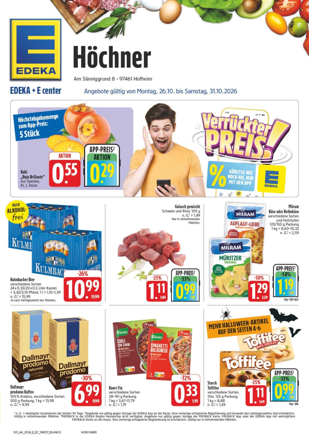 E center Prospekte  - 26.10.2026 - 31.10.2026. Seite 1