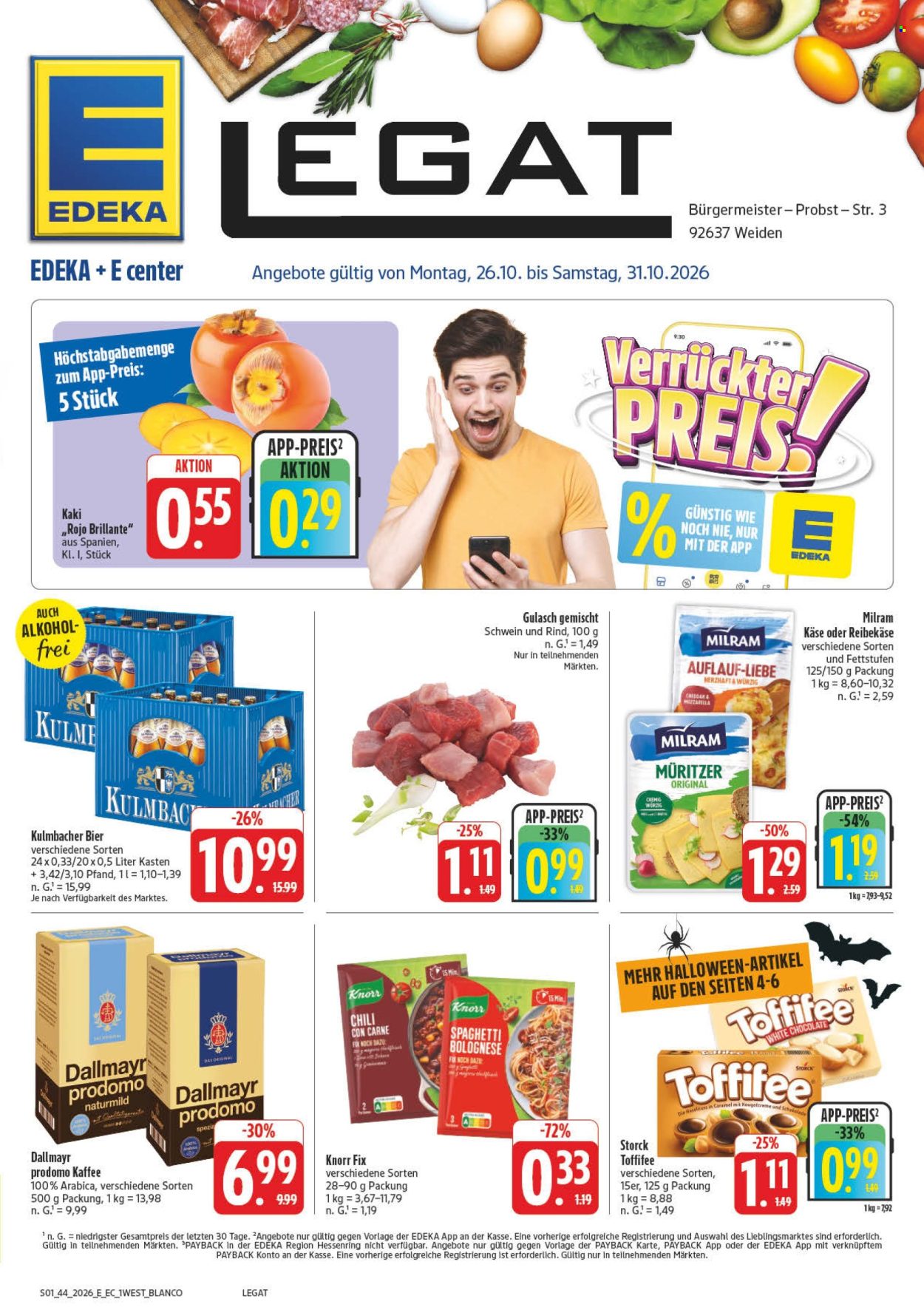Edeka Prospekte  - 26.10.2026 - 31.10.2026. Seite 1