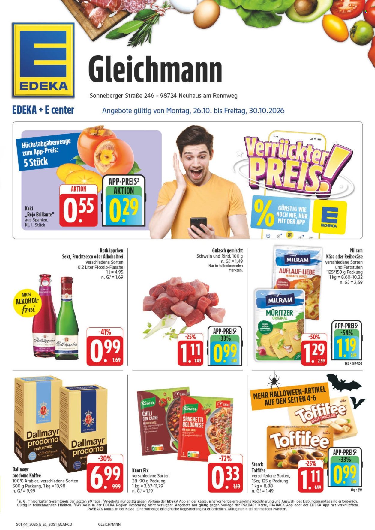 Edeka Prospekte  - 26.10.2026 - 31.10.2026. Seite 1