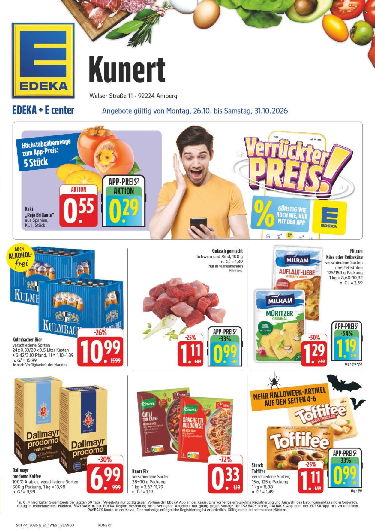 E center Prospekte  - 26.10.2026 - 31.10.2026. Seite 1