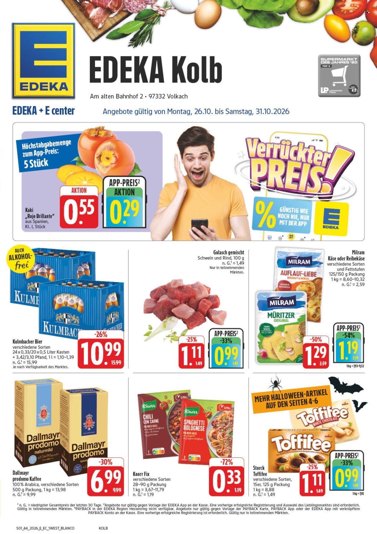 Edeka Prospekte  - 26.10.2026 - 31.10.2026. Seite 1