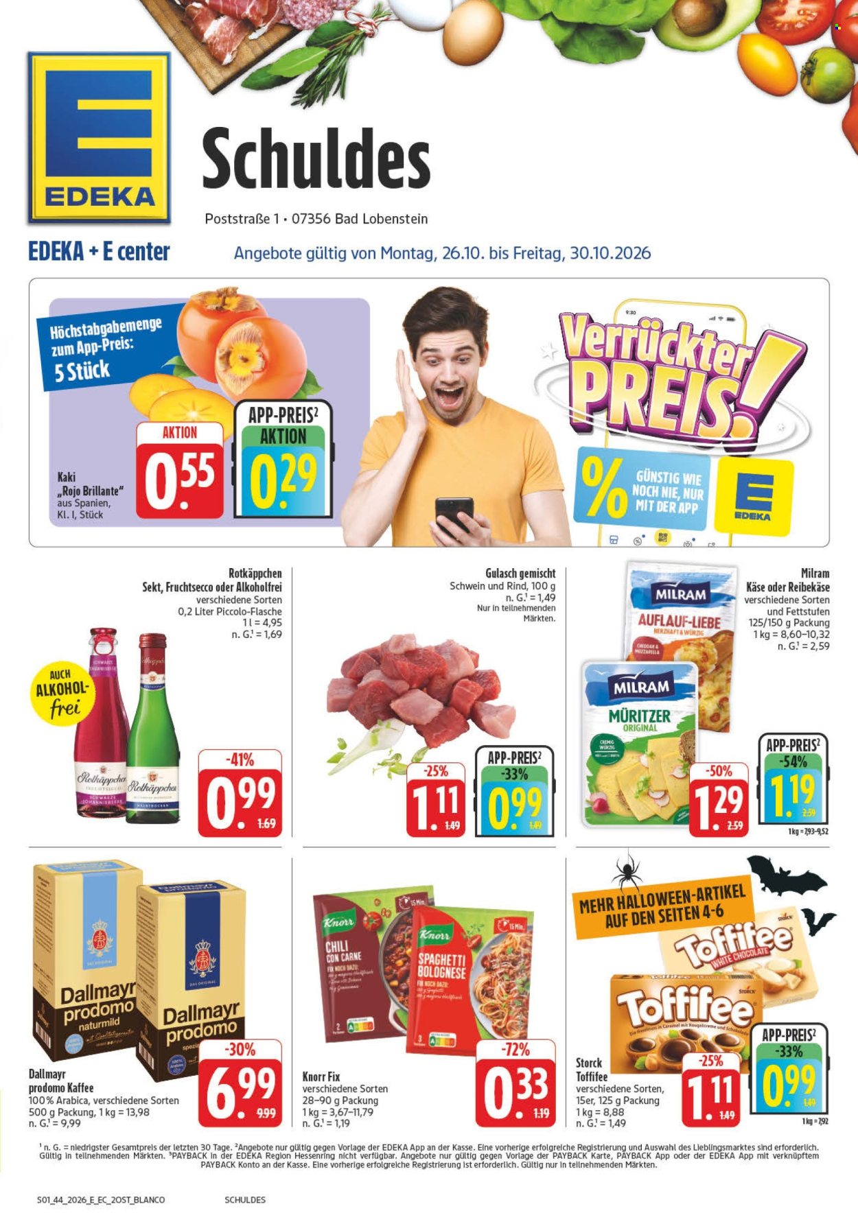 Edeka Prospekte  - 26.10.2026 - 31.10.2026. Seite 1