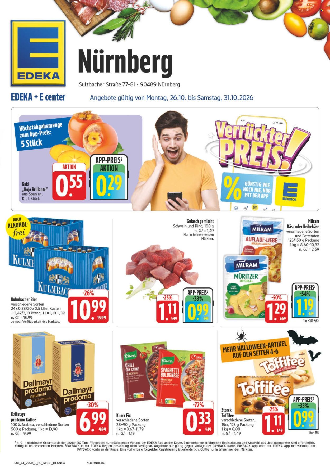 E center Prospekte  - 26.10.2026 - 31.10.2026. Seite 1
