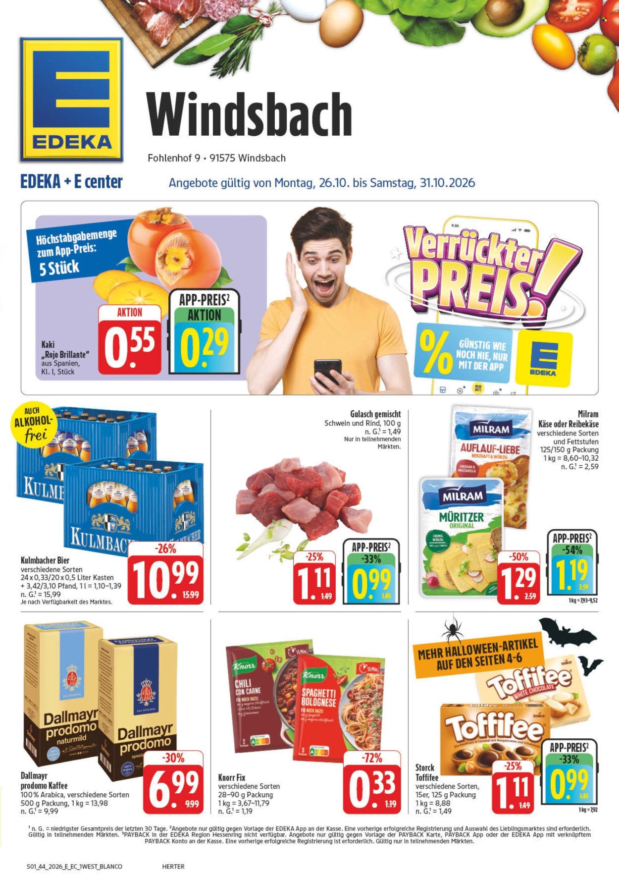 Edeka Prospekte  - 26.10.2026 - 31.10.2026. Seite 1