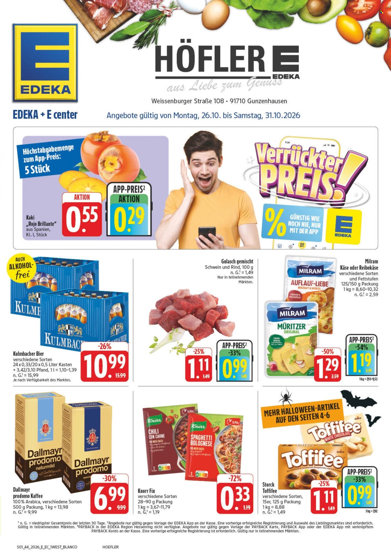 Edeka Prospekte  - 26.10.2026 - 31.10.2026. Seite 1