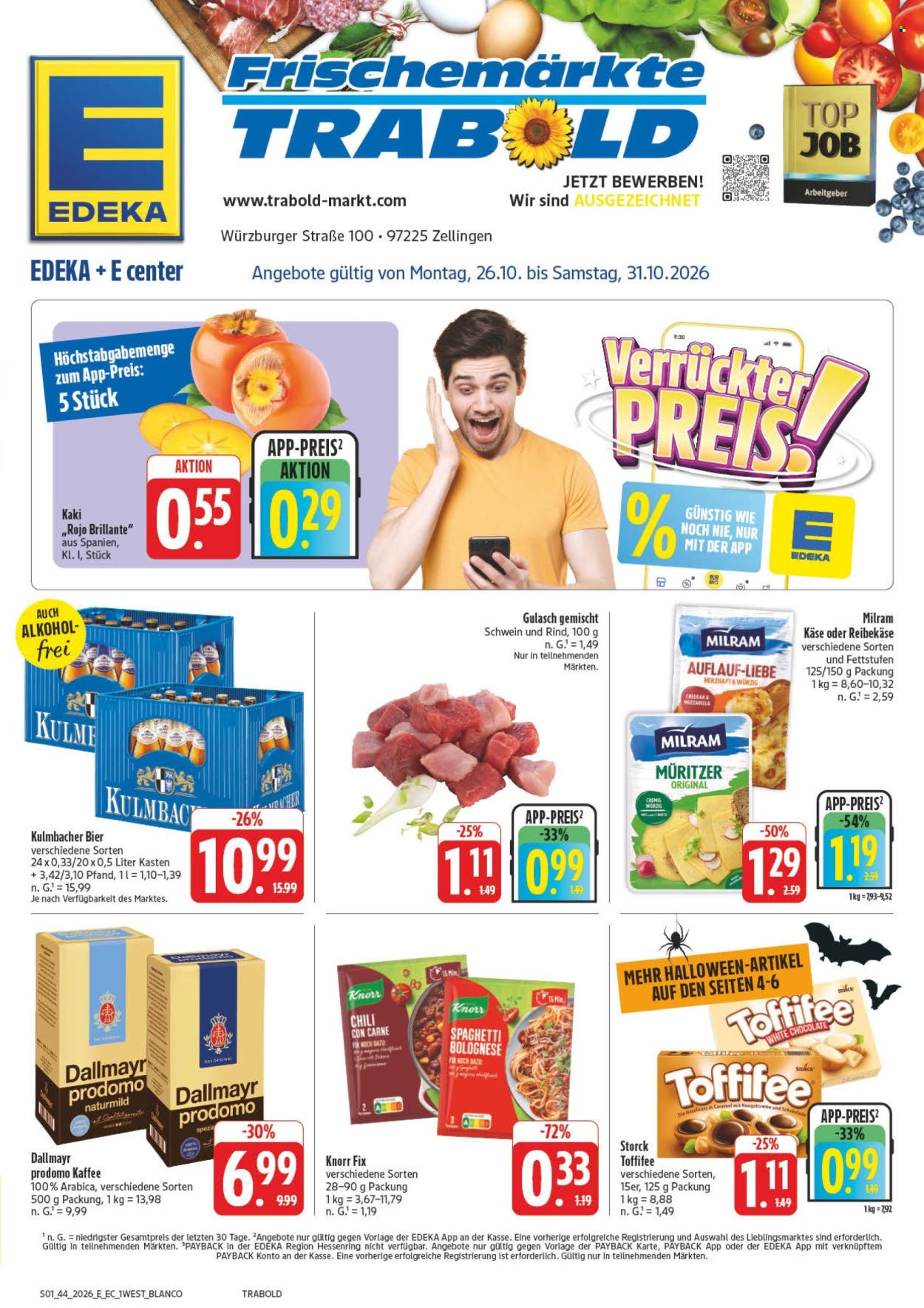 Edeka Prospekte  - 26.10.2026 - 31.10.2026. Seite 1