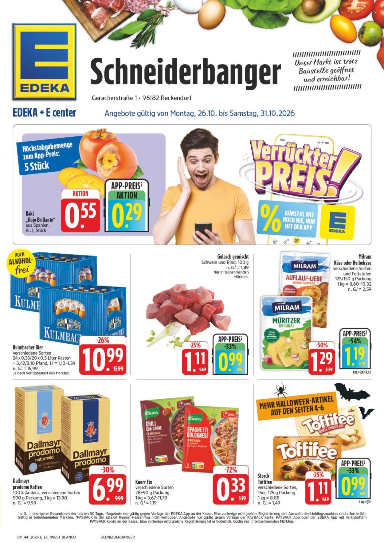 Edeka Prospekte  - 26.10.2026 - 31.10.2026. Seite 1