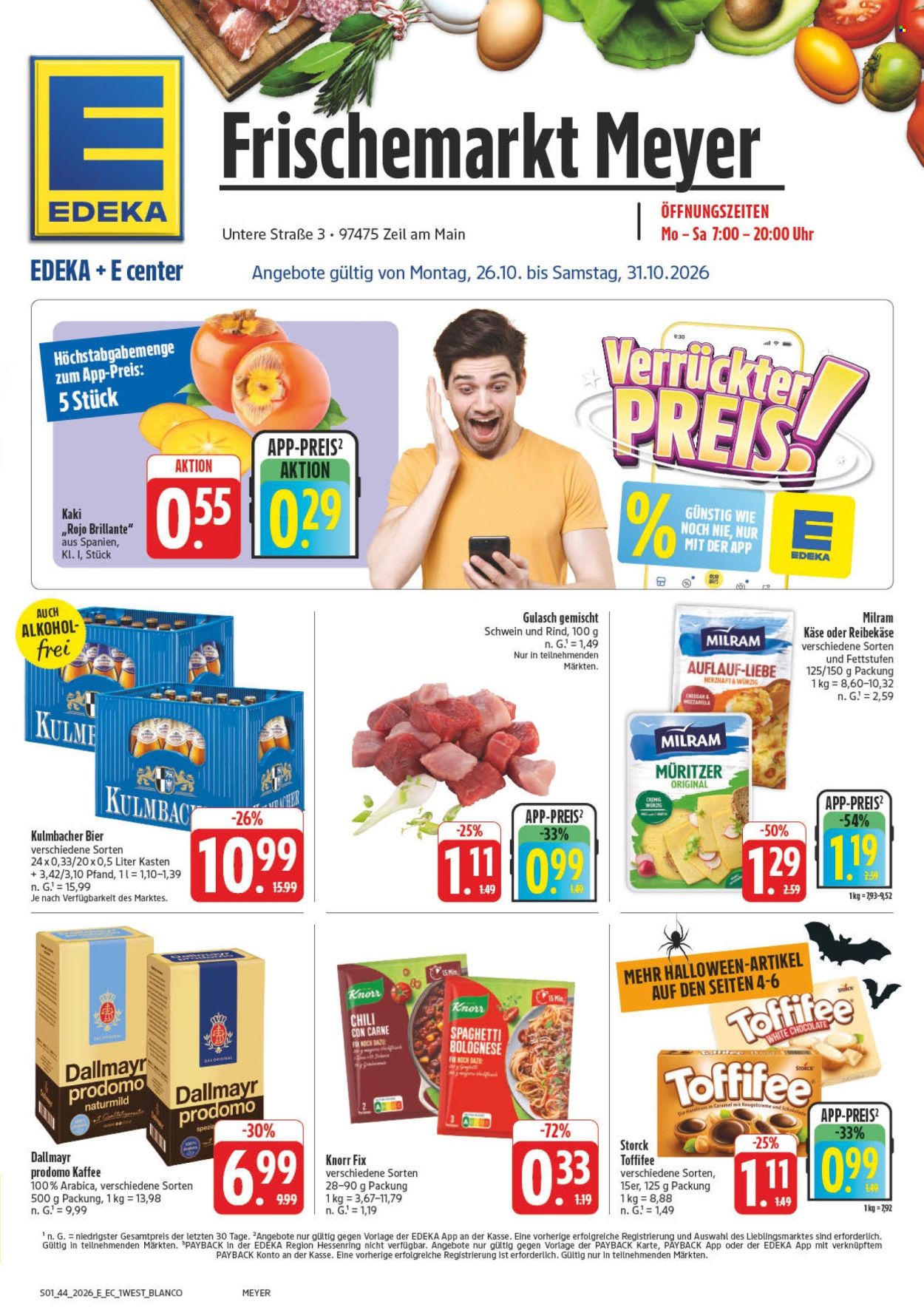 Edeka Prospekte  - 26.10.2026 - 31.10.2026. Seite 1