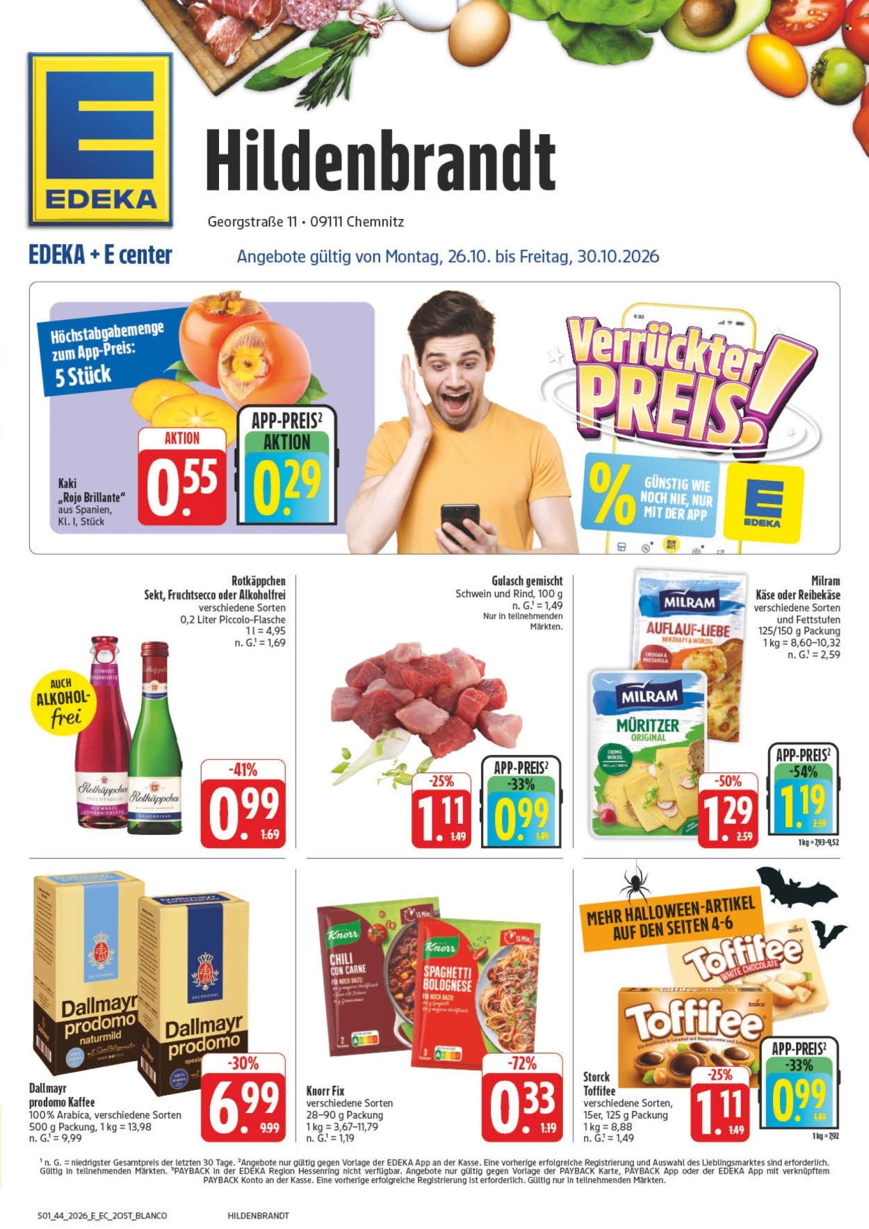 Edeka Prospekte  - 26.10.2026 - 31.10.2026. Seite 1