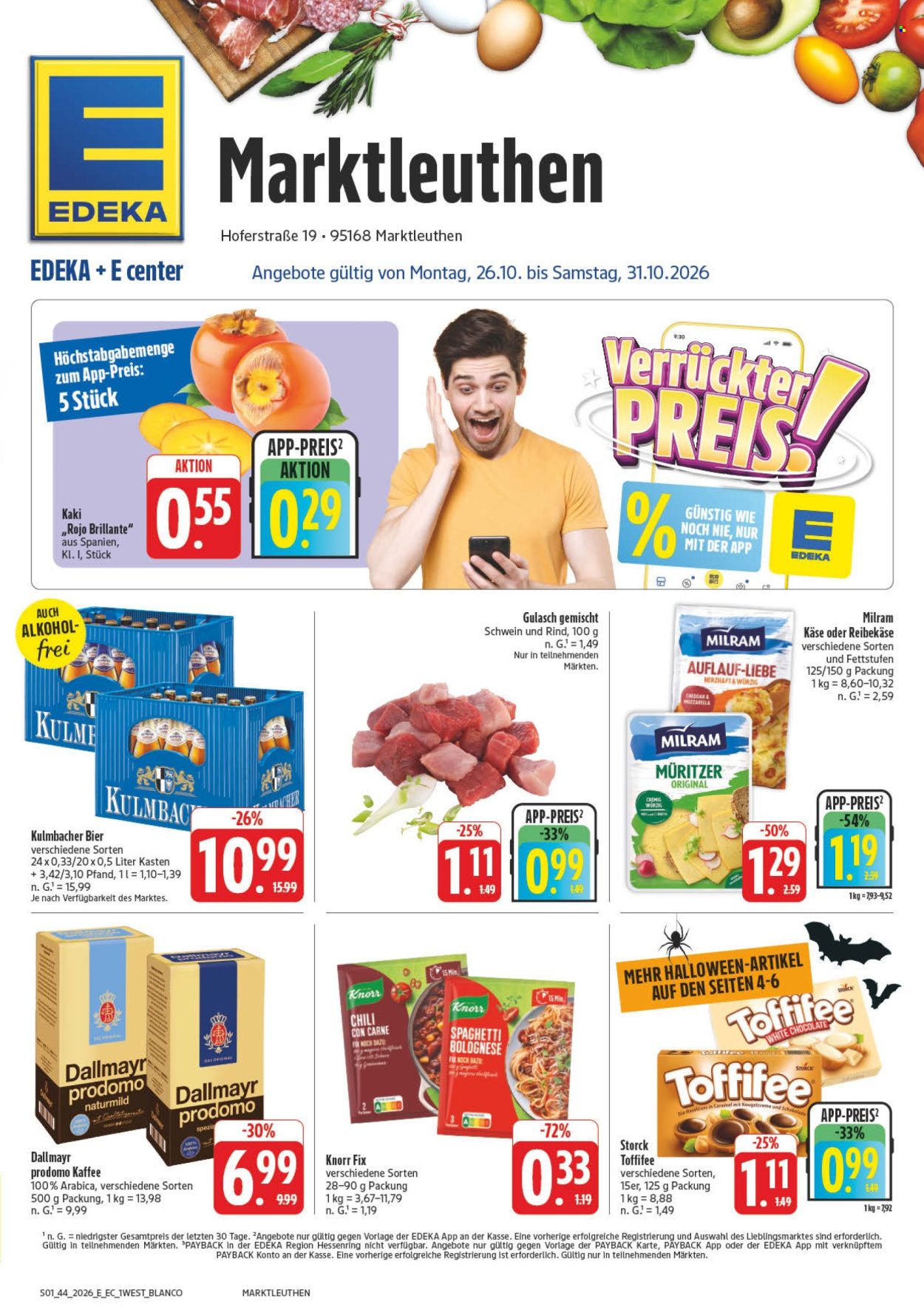 Edeka Prospekte  - 26.10.2026 - 31.10.2026. Seite 1