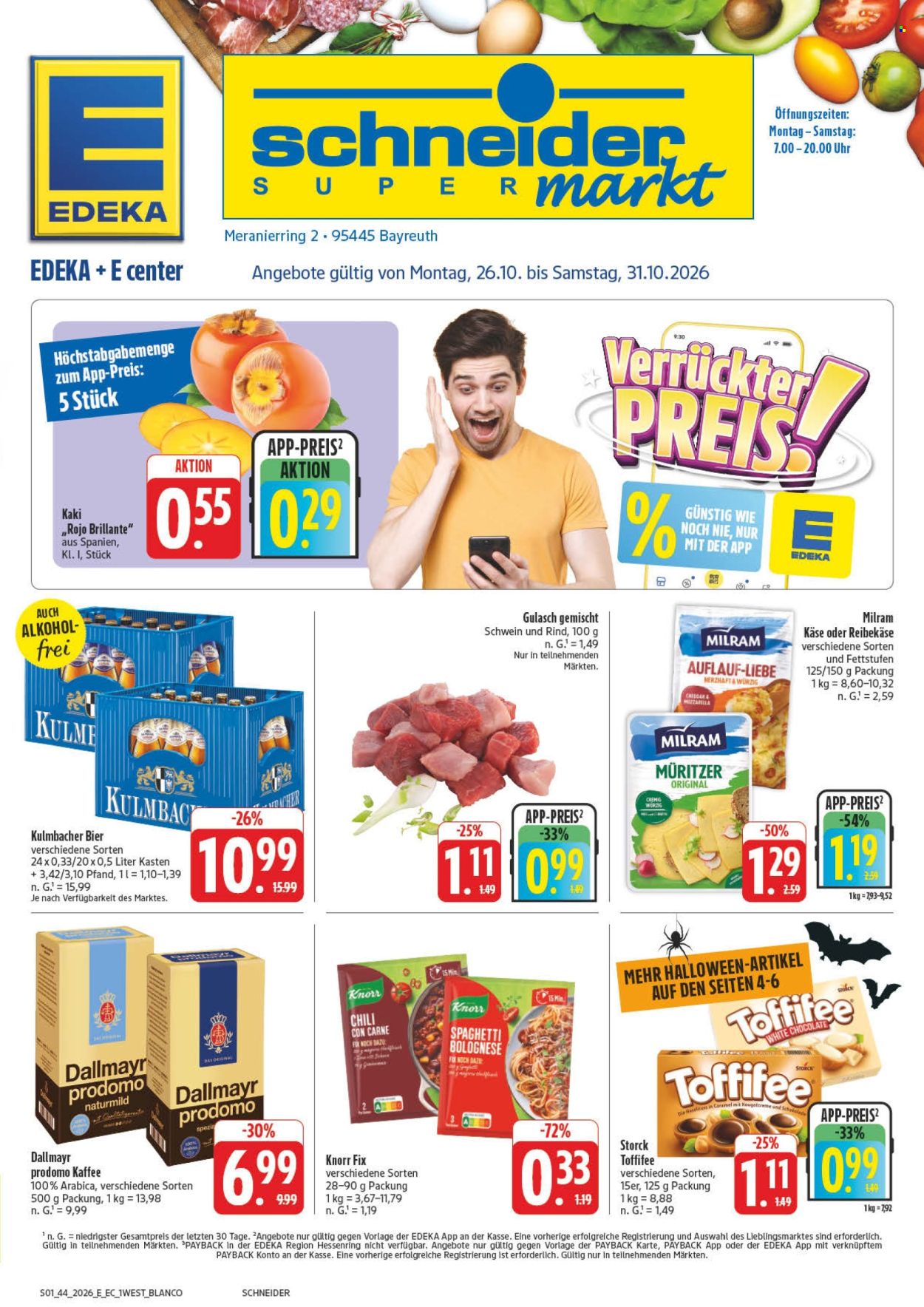 Edeka Prospekte  - 26.10.2026 - 31.10.2026. Seite 1