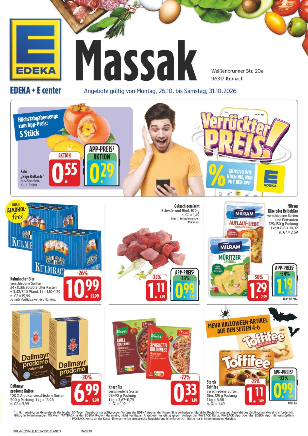 E center Prospekte  - 26.10.2026 - 31.10.2026. Seite 1