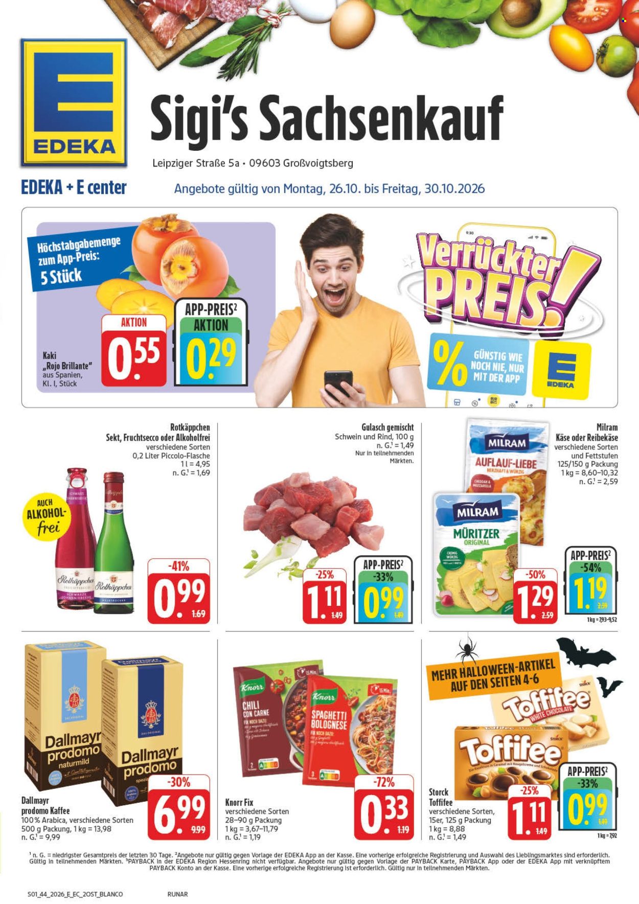Edeka Prospekte  - 26.10.2026 - 31.10.2026. Seite 1