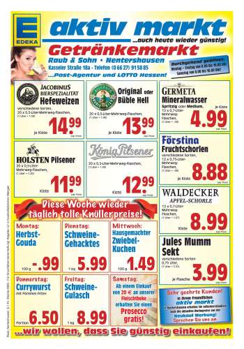 Prospekte Edeka - 26.10.2026 - 31.10.2026.