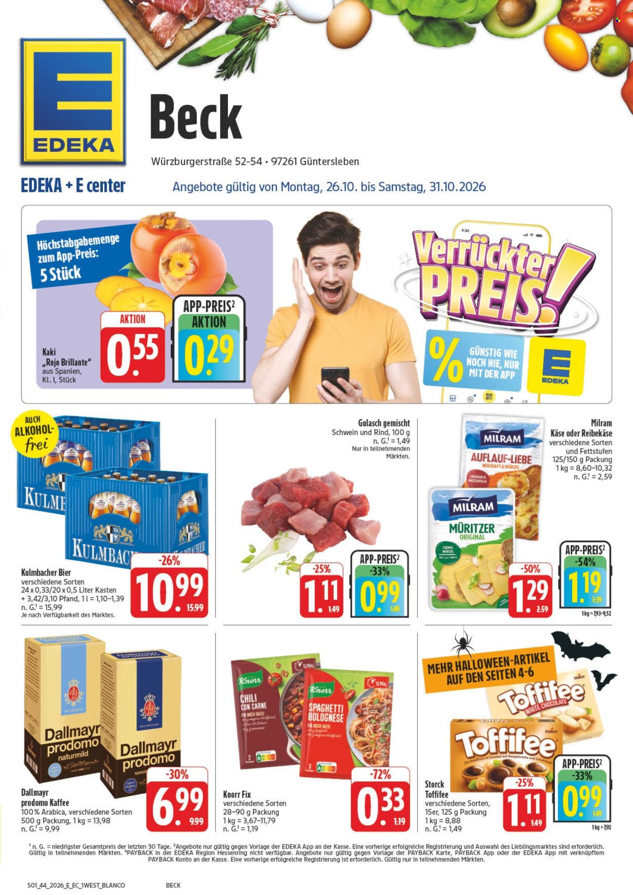 Edeka Prospekte  - 26.10.2026 - 31.10.2026. Seite 1