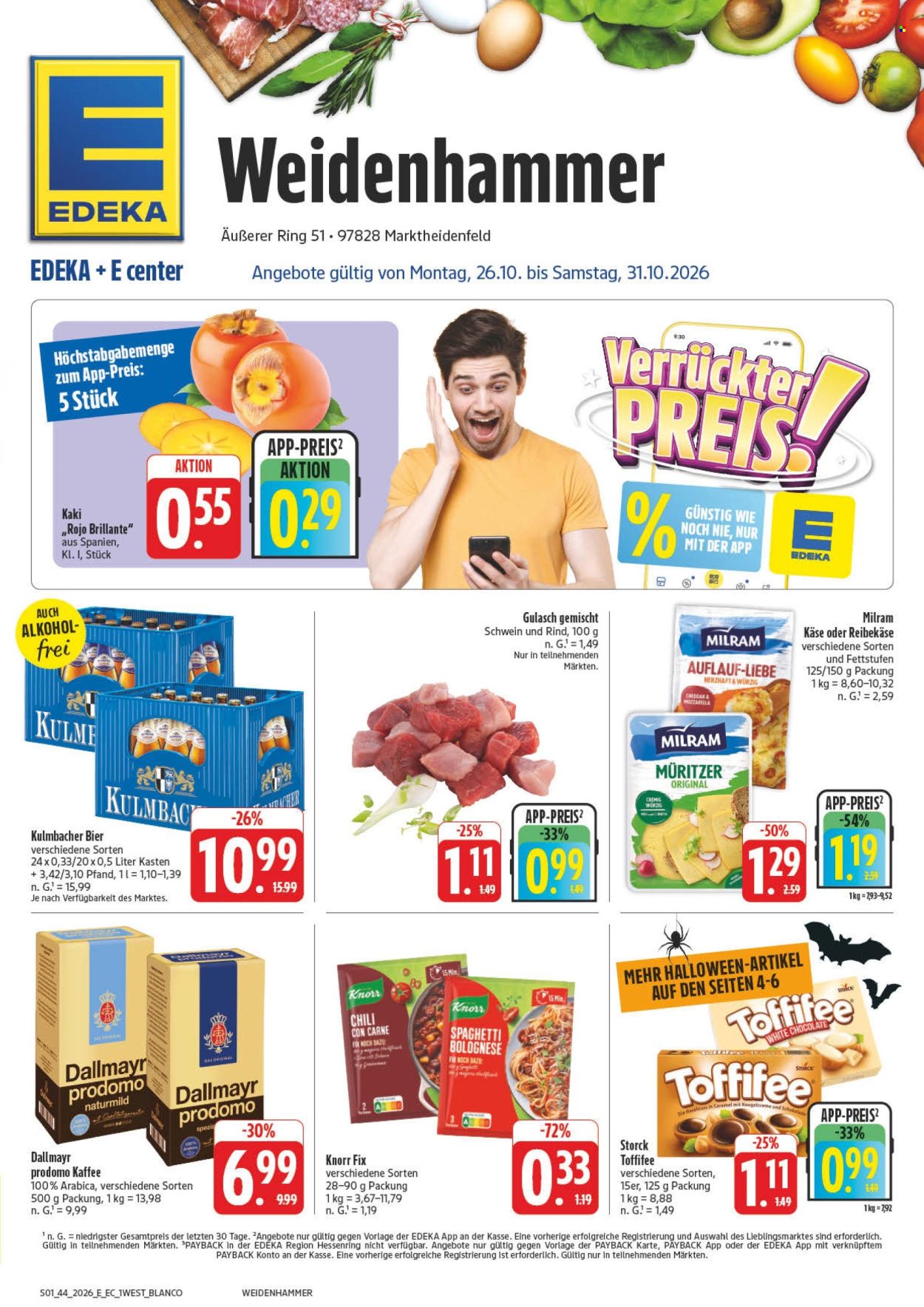 E center Prospekte  - 26.10.2026 - 31.10.2026. Seite 1