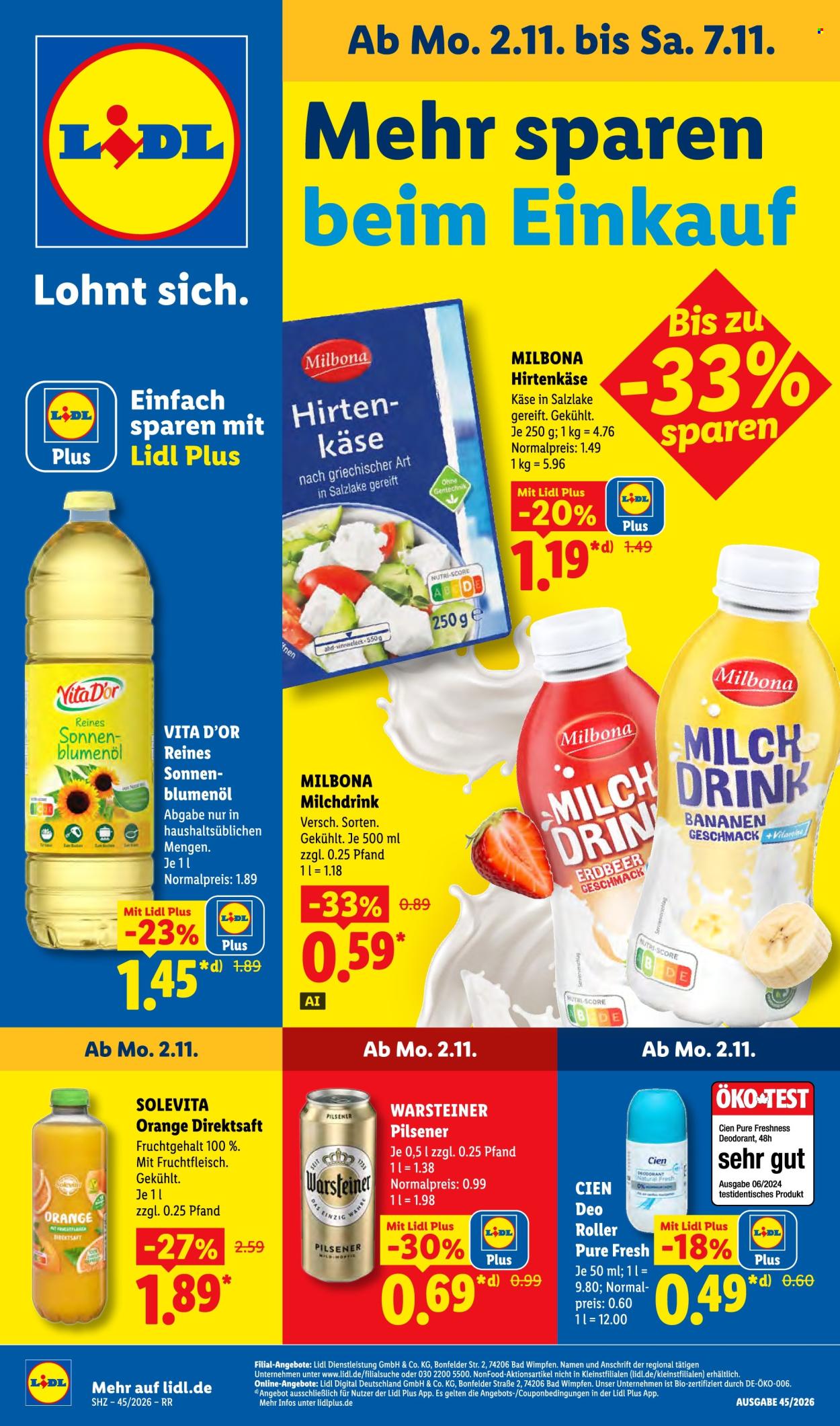 Lidl Prospekte  - 2.11.2026 - 7.11.2026. Seite 1