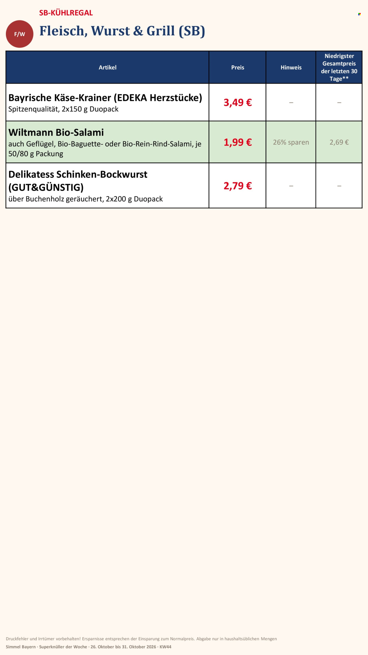 Edeka Prospekte  - 26.10.2026 - 31.10.2026. Seite 5