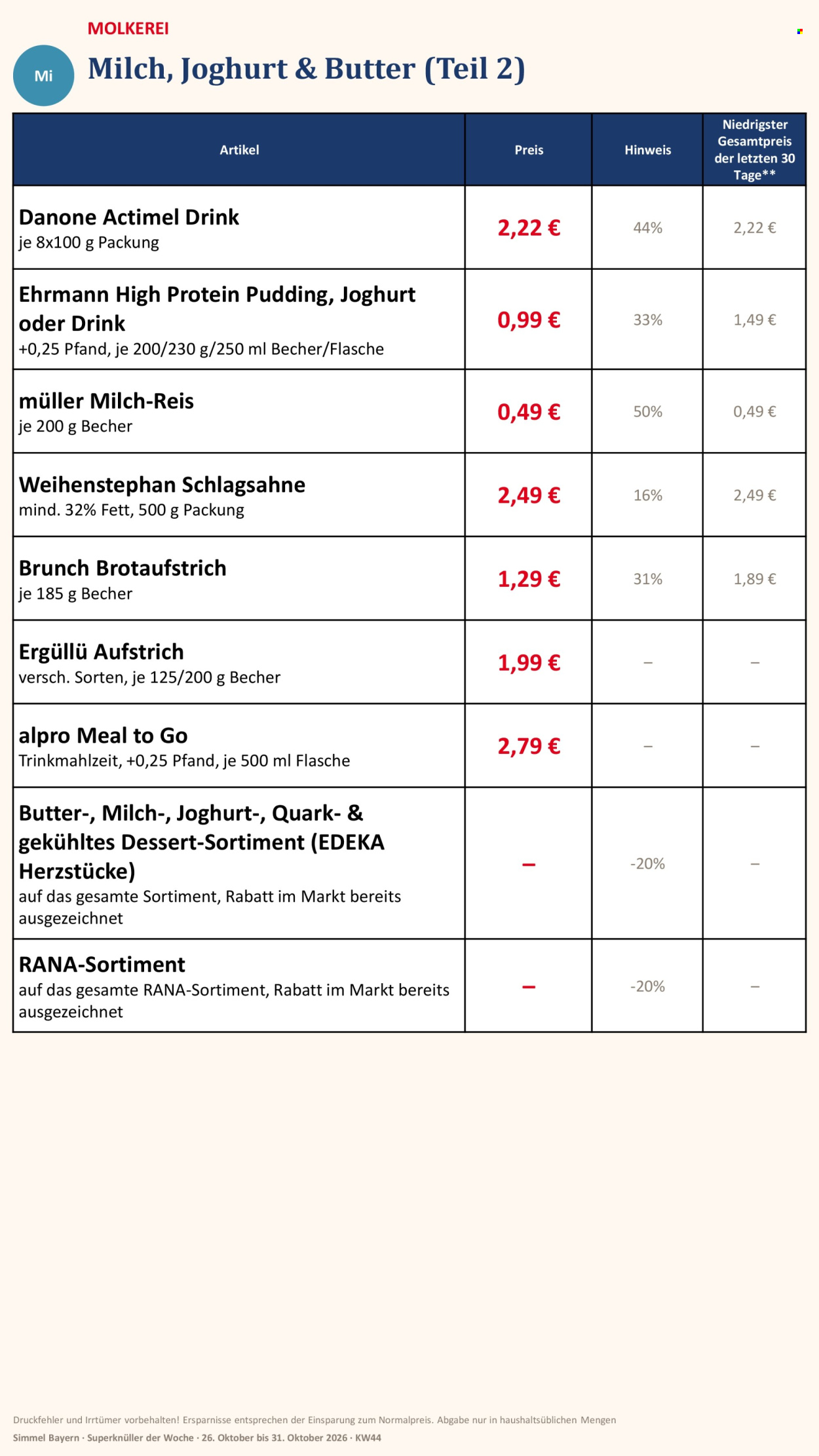Edeka Prospekte  - 26.10.2026 - 31.10.2026. Seite 8