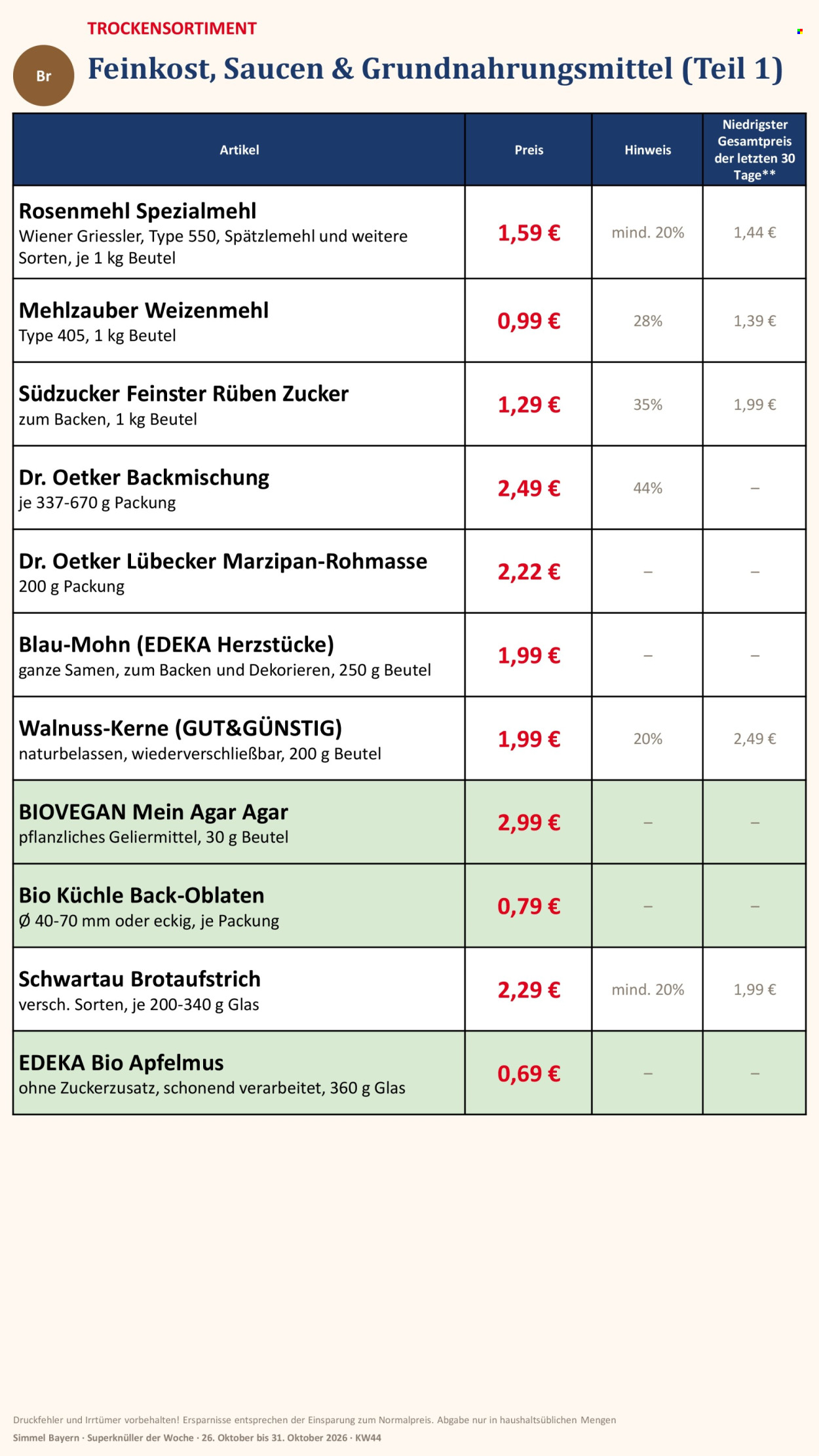 Edeka Prospekte  - 26.10.2026 - 31.10.2026. Seite 9