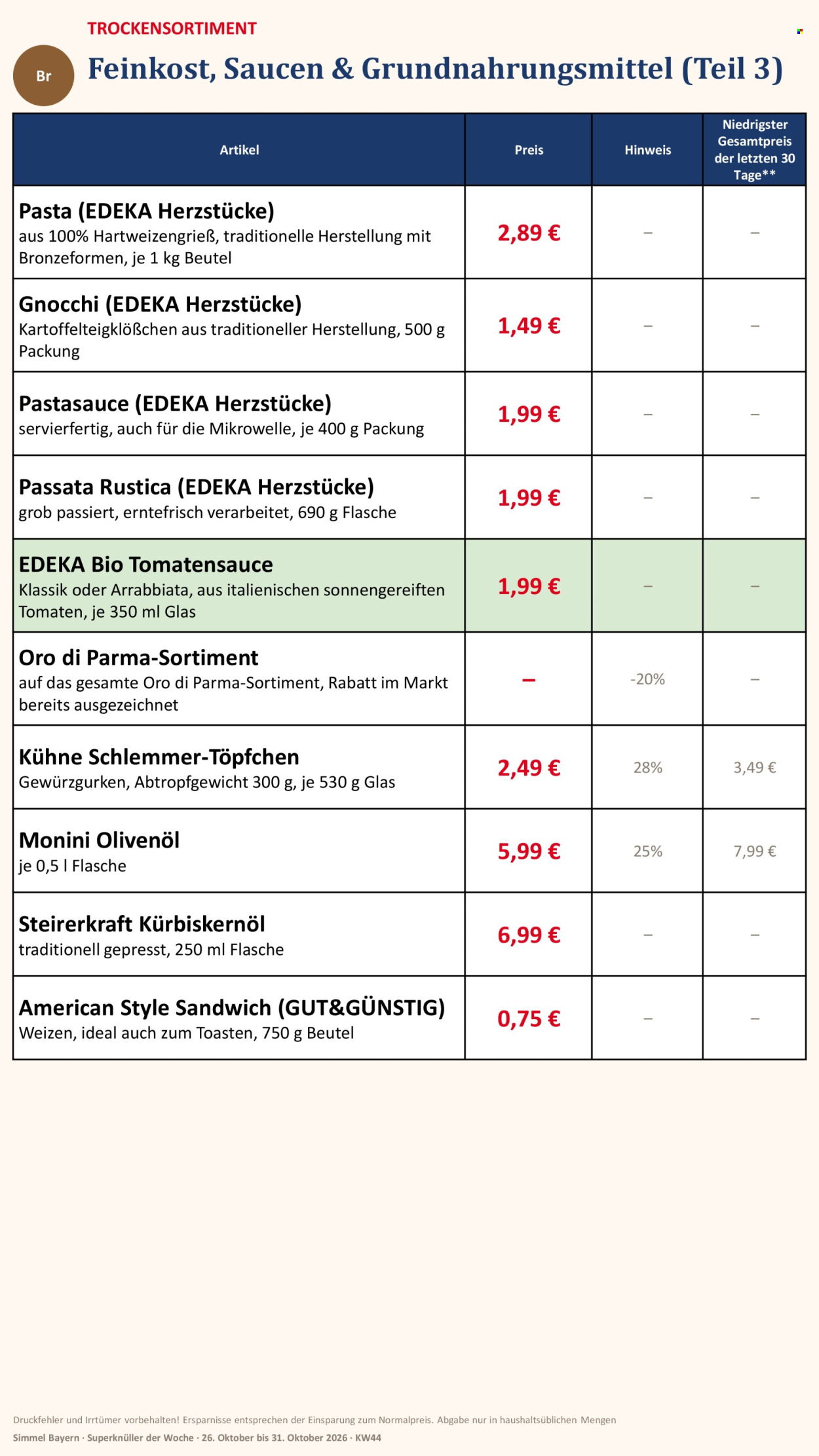 Edeka Prospekte  - 26.10.2026 - 31.10.2026. Seite 11