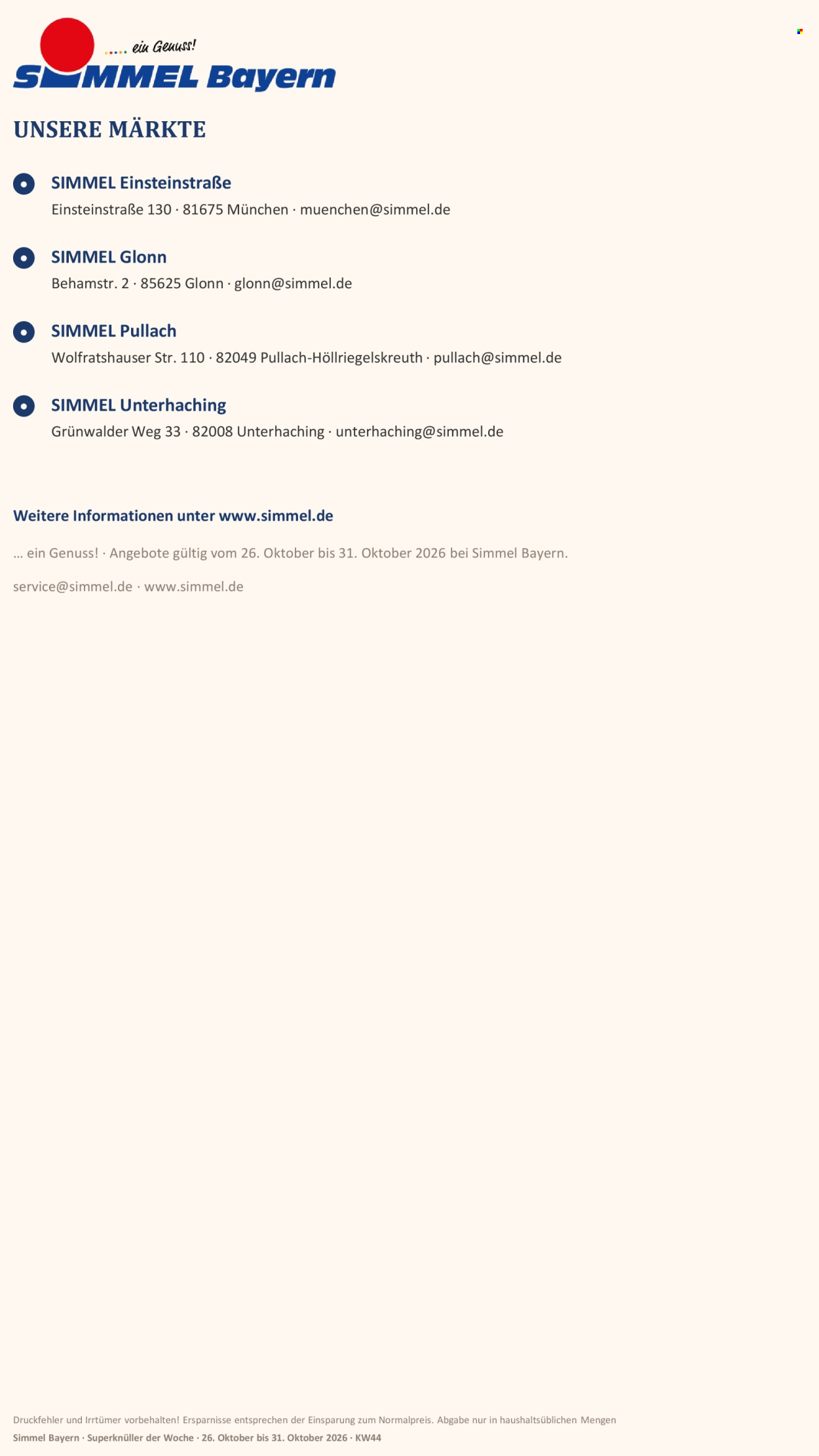 Edeka Prospekte  - 26.10.2026 - 31.10.2026. Seite 22