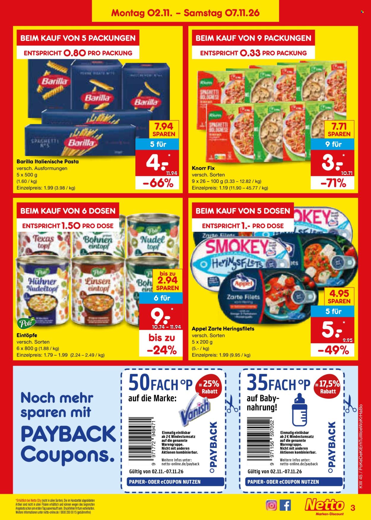 Netto Marken-Discount Prospekte  - 2.11.2026 - 7.11.2026. Seite 3